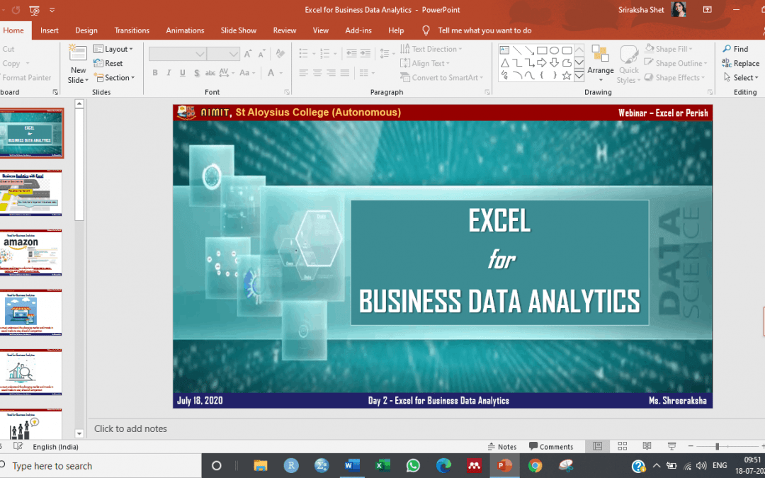 MBA department holds webinar series: Excel or Perish