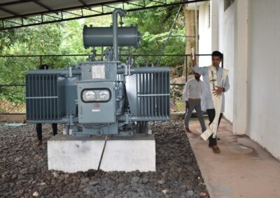 Machinery blessed as part of Ayudha Puja