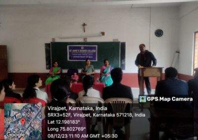 M.Sc Data Science students hold workshop in Virajpet