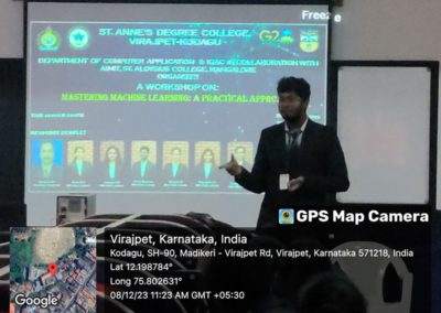 M.Sc Data Science students hold workshop in Virajpet