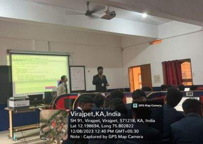 M.Sc Data Science students hold workshop in Virajpet