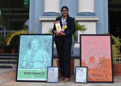 Bianca of I MBA creates unique portrait of Pope Francis